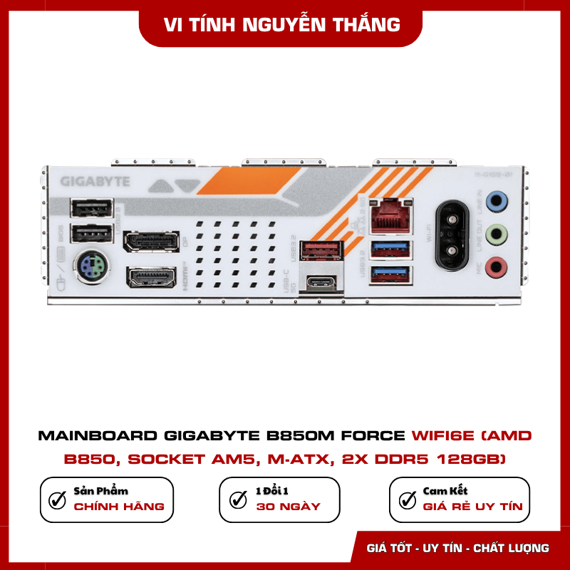 Khe PCIe và M.2 trên Mainboard Gigabyte B850M FORCE WIFI6E