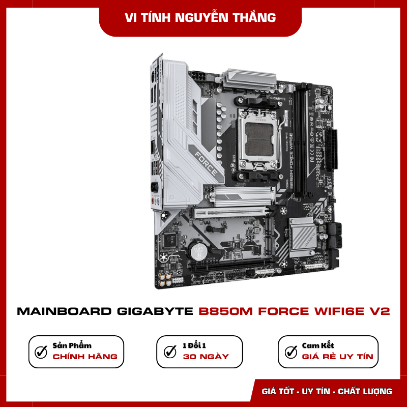 Khe PCIe 5.0 và M.2 trên Mainboard Gigabyte B850M FORCE WIFI6E V2