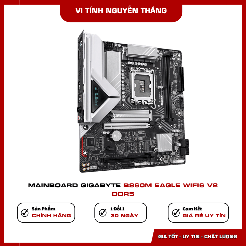WiFi 6 và LAN 2.5GbE trên Gigabyte B860M Eagle WiFi6 V2