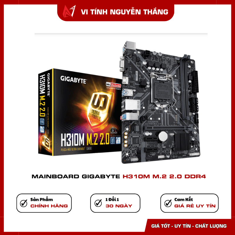 Mainboard Gigabyte H310M M.2 2.0 DDR4 hỗ trợ Intel Gen 8 và Gen 9