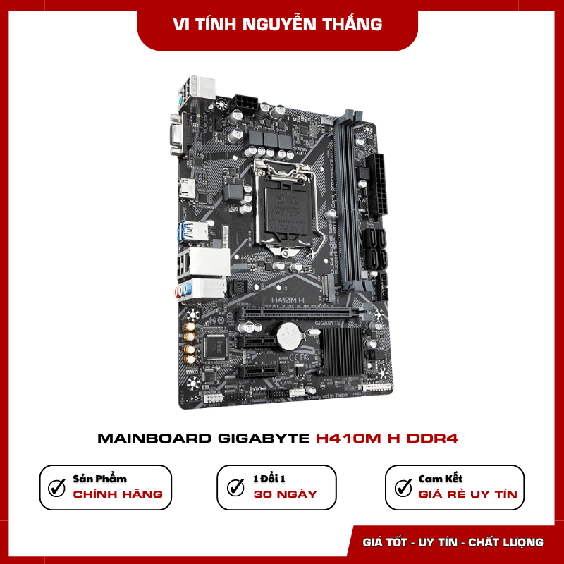 Bo mạch chủ Gigabyte H410M H DDR4 với 2 khe RAM DDR4