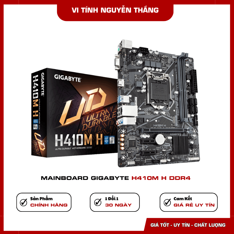 Mainboard Gigabyte H410M H DDR4 hỗ trợ CPU Intel Gen 10 Mainboard Gigabyte H410M H DDR4 hỗ trợ CPU Intel Gen 10