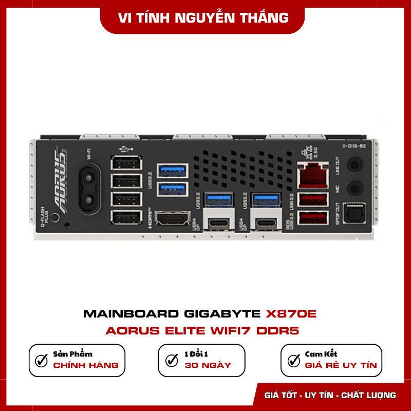 Gigabyte X870E Aorus Elite WiFi7 hỗ trợ 4 khe RAM DDR5 và AMD EXPO