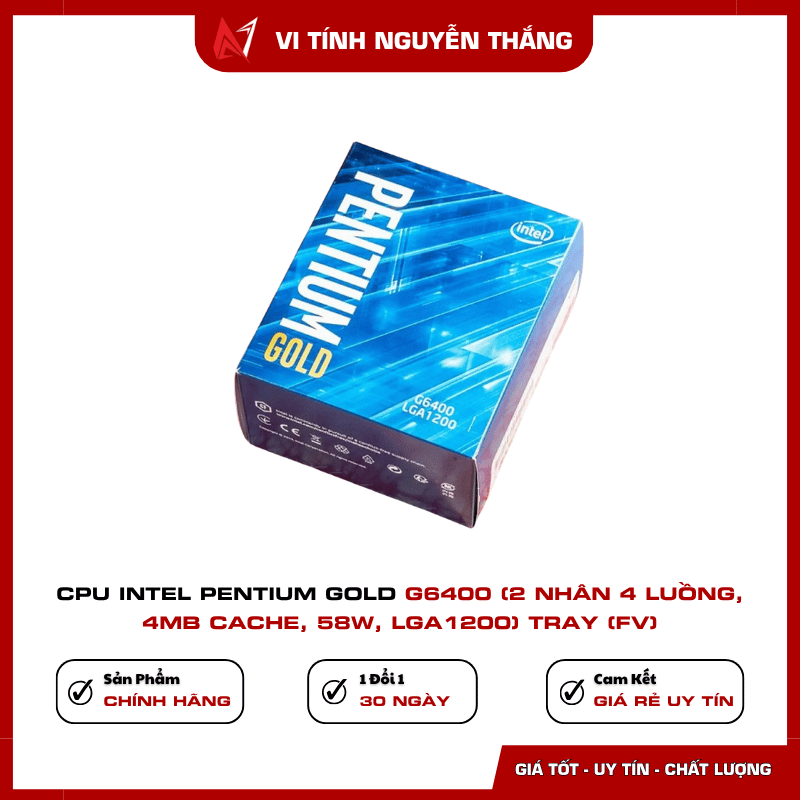 CPU Intel Pentium Gold G6400 tích hợp Intel UHD Graphics 610