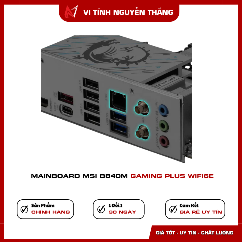 MSI B840M Gaming Plus WiFi6E RAM DDR5 MSI B840M Gaming Plus WiFi6E hỗ trợ RAM DDR5 tối đa 256GB