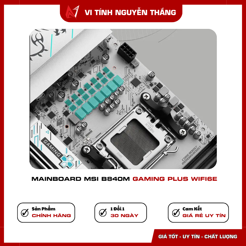 MSI B840M Gaming Plus WiFi6E WiFi 6E LAN 2.5G MSI B840M Gaming Plus WiFi6E tích hợp WiFi 6E Bluetooth 5.3 LAN 2.5G