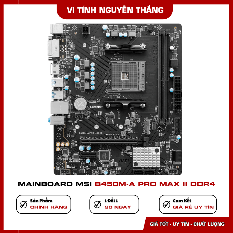 Cổng kết nối mainboard MSI B450M-A PRO MAX II DDR4