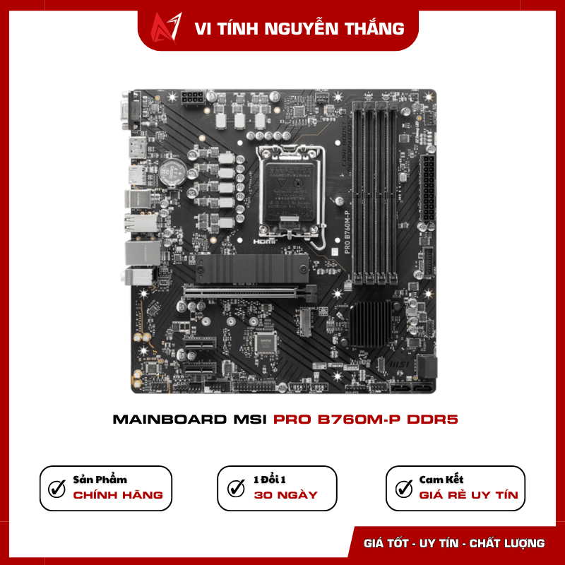 MSI PRO B760M-P DDR5 hỗ trợ RAM DDR5 tốc độ cao