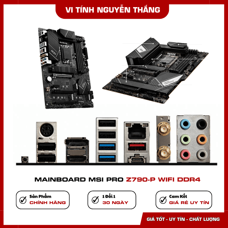Khe RAM DDR4 trên Mainboard MSI PRO Z790-P WIFI DDR4