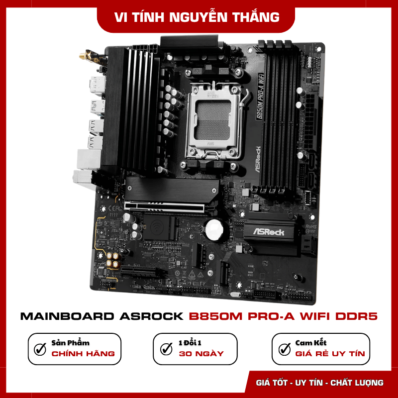 Cổng kết nối mainboard ASRock B850M Pro-A WIFI DDR5