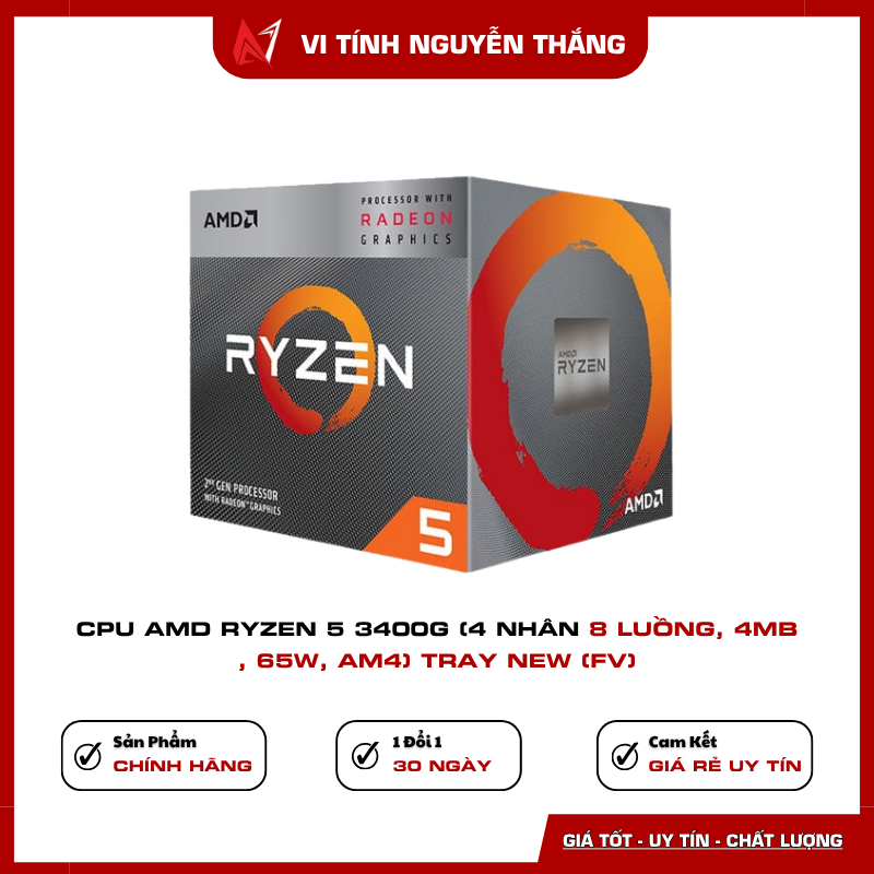 CPU AMD Ryzen 5 3400G tích hợp Radeon RX Vega 11 Graphics