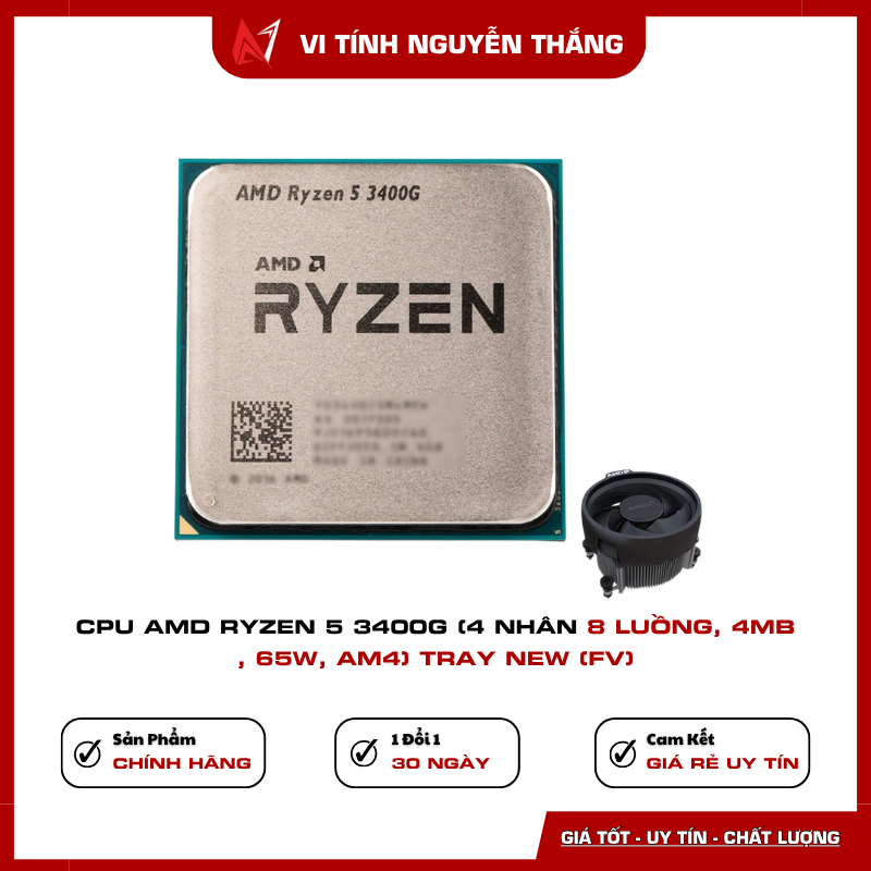 CPU AMD Ryzen 5 3400G Tray New phù hợp build PC tiết kiệm