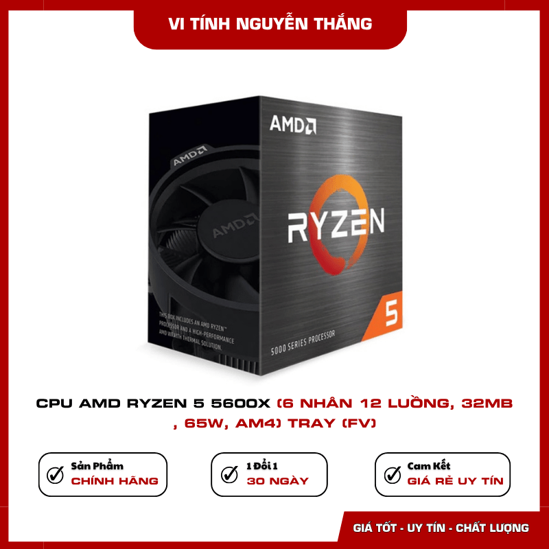 Hiệu năng CPU Ryzen 5 5600X xung nhịp 4.6GHz