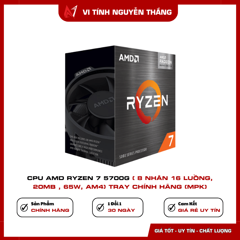Ryzen 7 5700G có Radeon Graphics tích hợp
