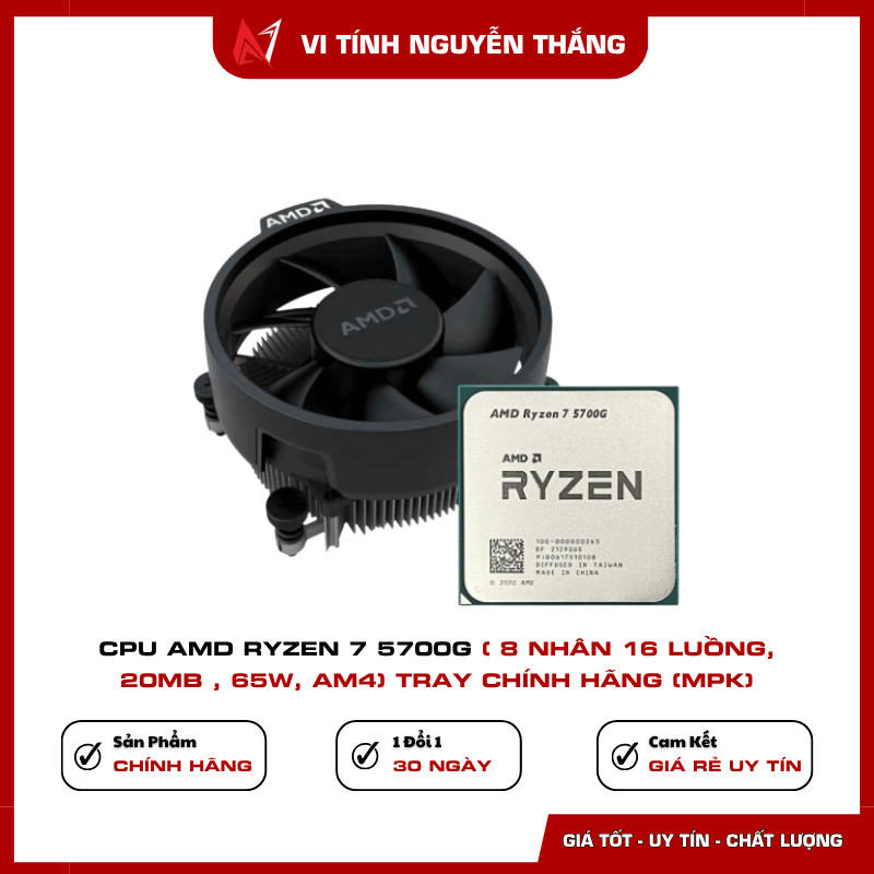 CPU AMD Ryzen 7 5700G Tray Chính Hãng MPK