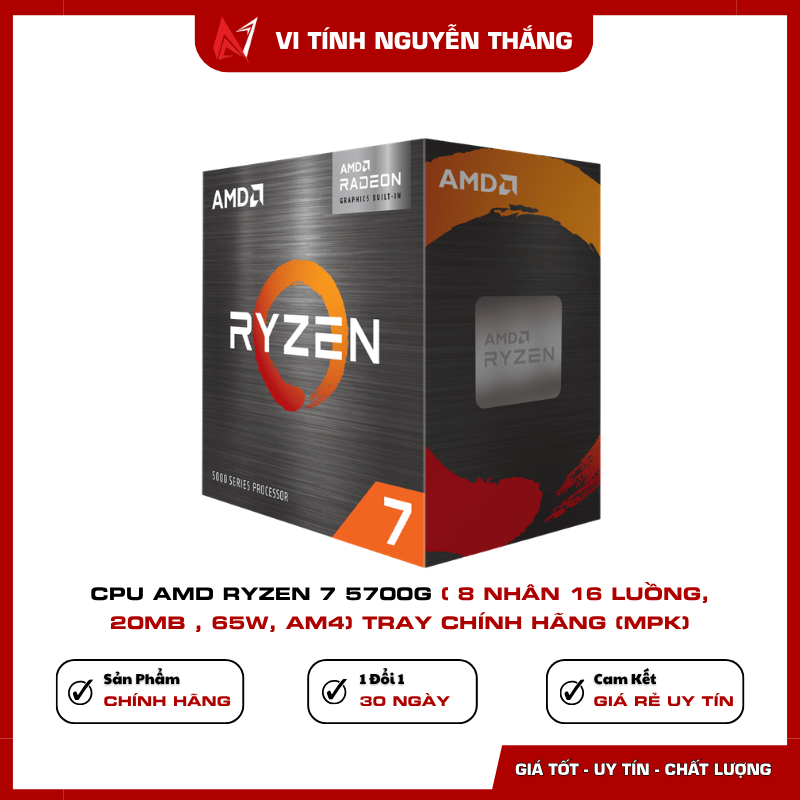 CPU AMD Ryzen 7 5700G 8 nhân 16 luồng