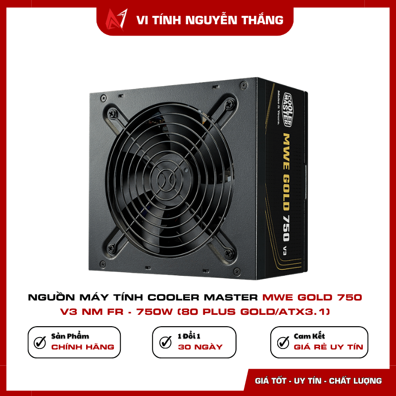 Nguồn Cooler Master MWE Gold 750 V3 NM FR 750W 80 Plus Gold