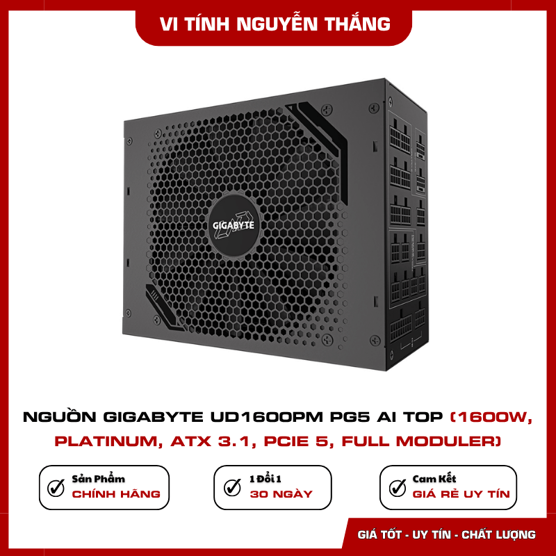 Nguồn GIGABYTE 1600W đạt chứng nhận 80 PLUS Platinum