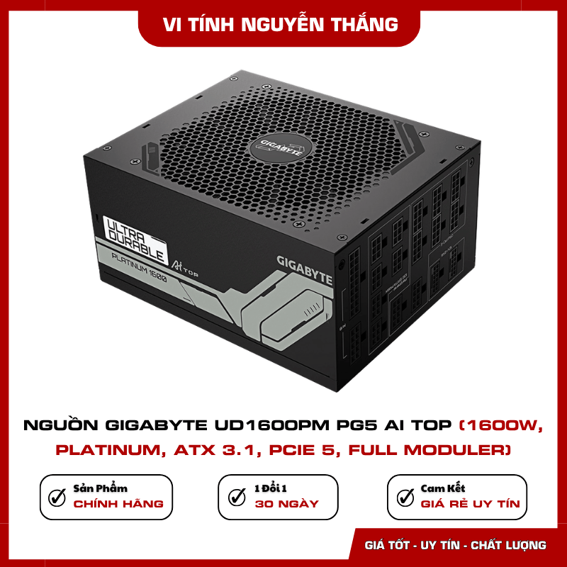 Nguồn GIGABYTE UD1600PM PG5 AI TOP công suất 1600W