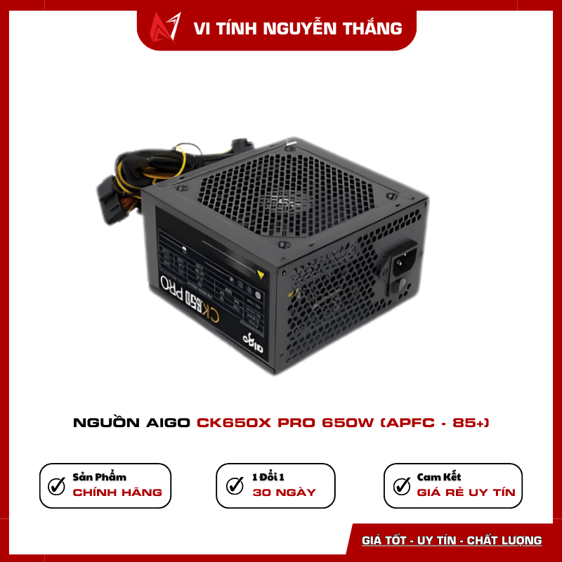 Nguồn AIGO CK650X Pro 650W APFC 85+