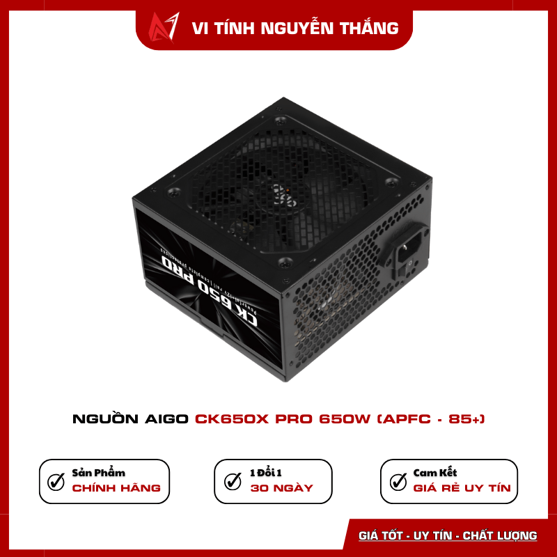 Nguồn AIGO CK650X Pro 650W APFC 85+