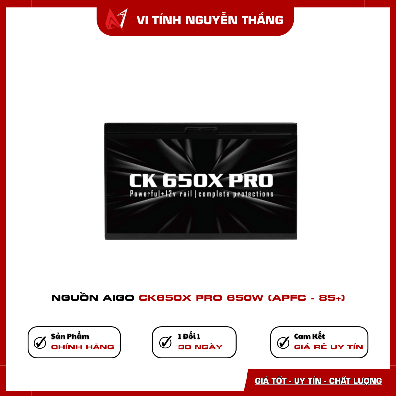 Nguồn AIGO CK650X Pro 650W APFC 85+