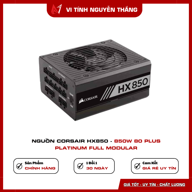 Nguồn Corsair HX850 850W 80 Plus Platinum Full Modular