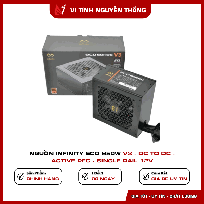 Nguồn Infinity ECO 650W V3 DC to DC Active PFC