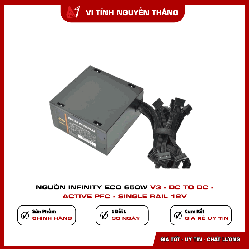 Nguồn Infinity ECO 650W V3 DC to DC Active PFC