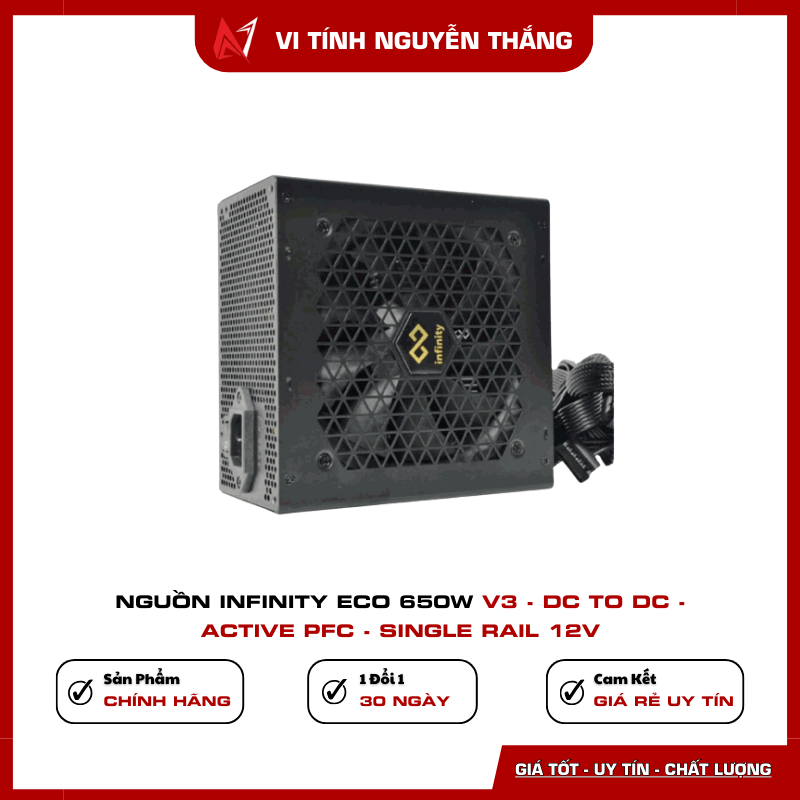 Nguồn Infinity ECO 650W V3 Single Rail 12V