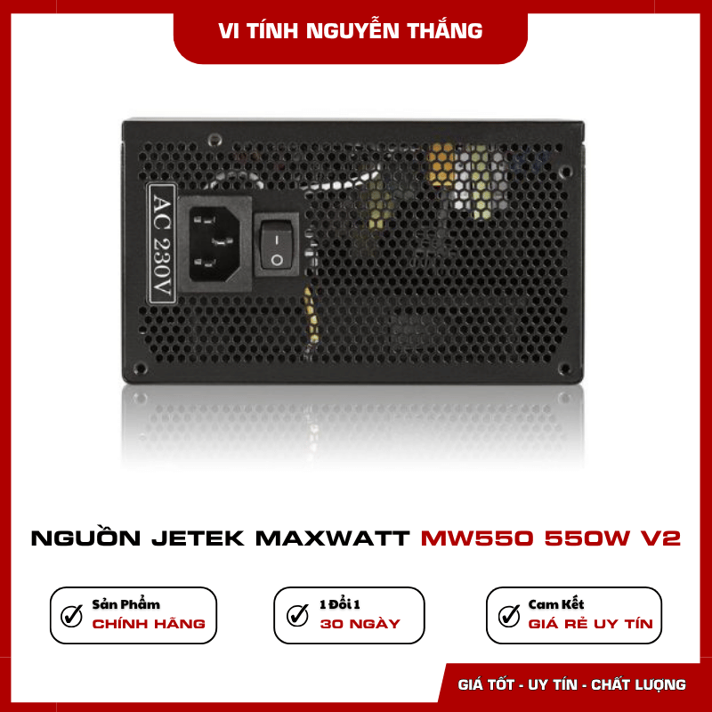 Quạt làm mát 120mm nguồn Jetek MaxWatt MW550 V2