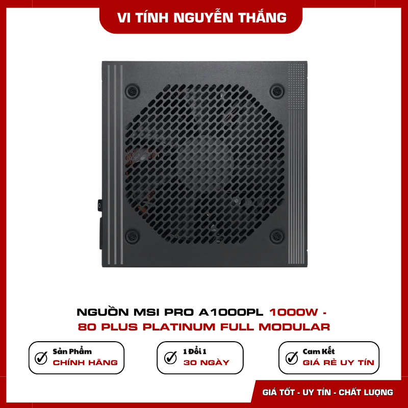 Nguồn MSI PRO A1000PL hỗ trợ ATX 3.1 và đầu cấp nguồn PCIe 5.1