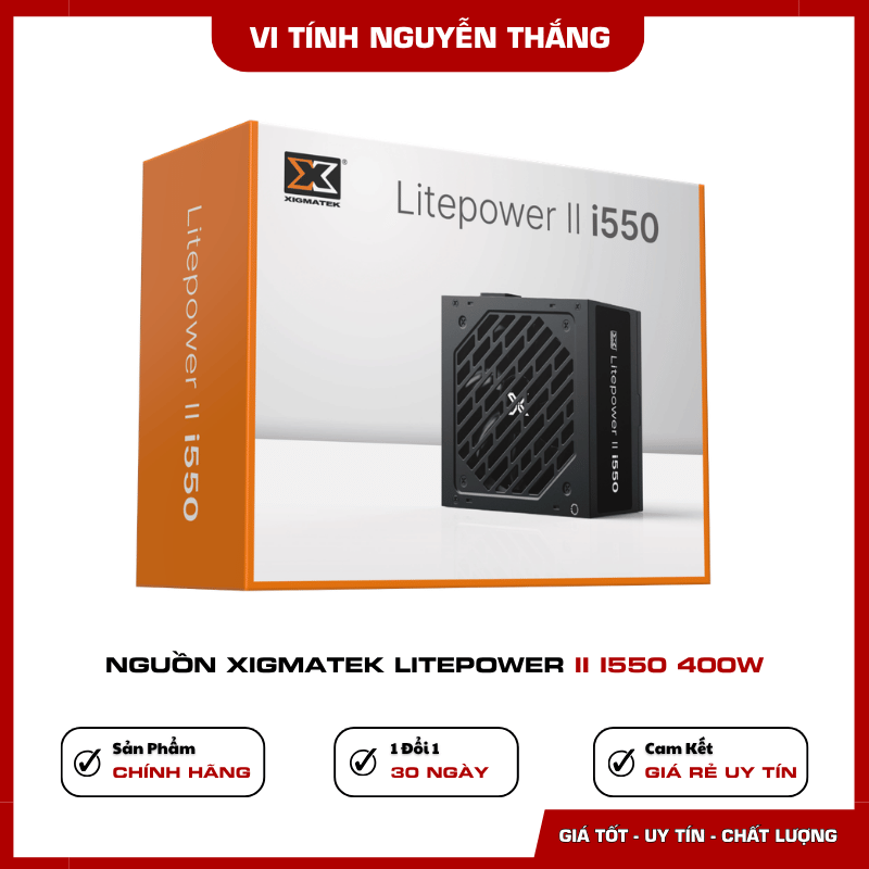 Nguồn Xigmatek Litepower II i550 400W sử dụng khi lắp ráp PC