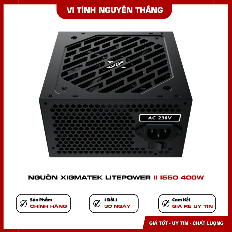 Thông tin kỹ thuật và tem nguồn Xigmatek Litepower II i550 400W