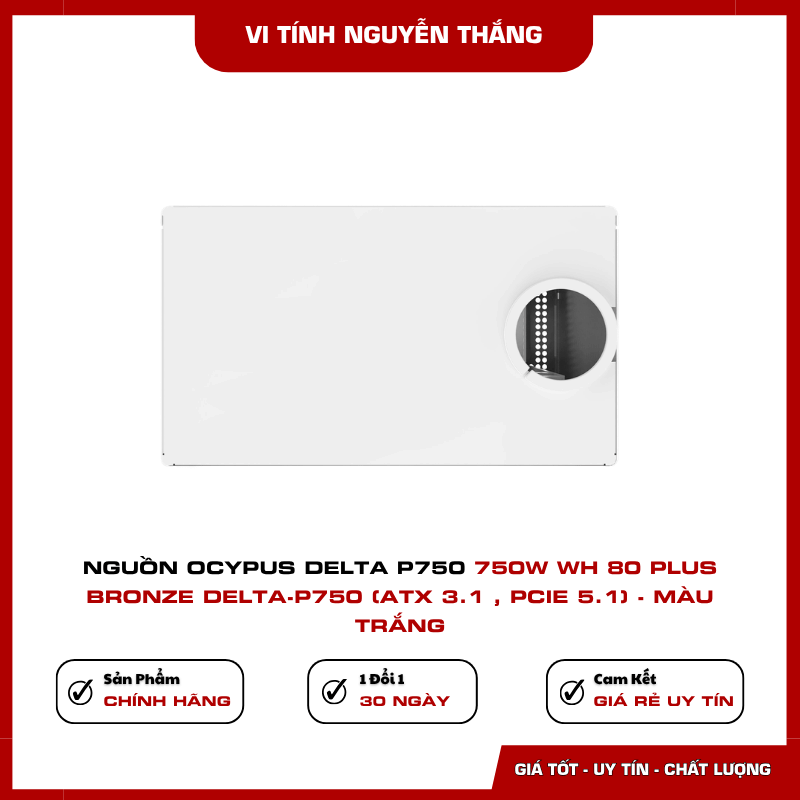 Quạt 120mm trên nguồn Ocypus Delta P750 White