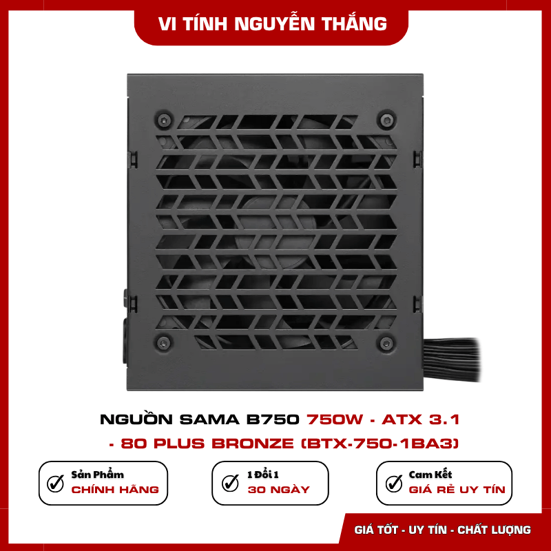 Nguồn máy tính SAMA B750 hỗ trợ PCIe 5.1