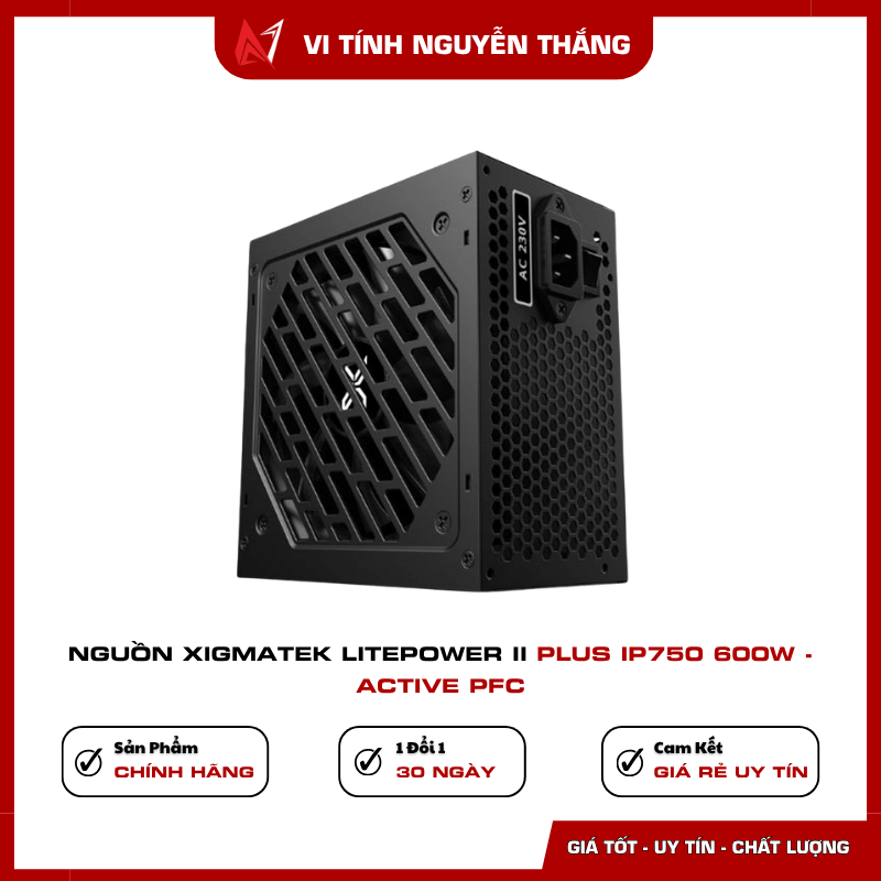 Nguồn Xigmatek 600W Active PFC cho build PC phổ thông