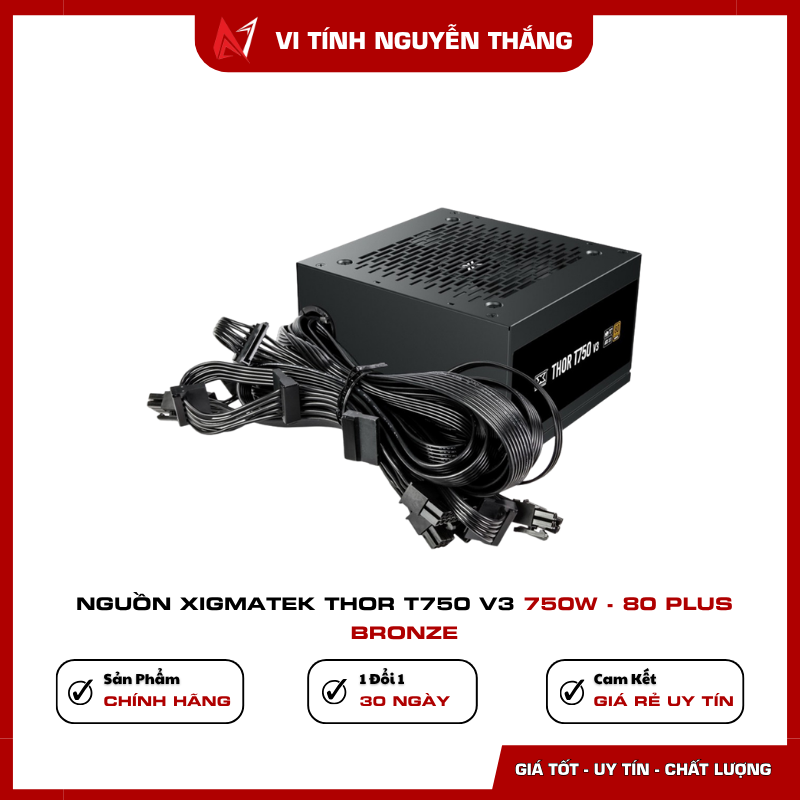 Nguồn Xigmatek Thor T750 V3 quạt 120mm làm mát êm