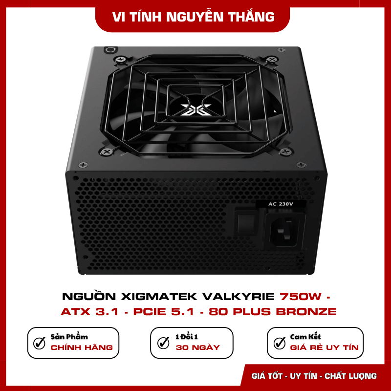 Xigmatek Valkyrie 750W cho PC gaming và build PC