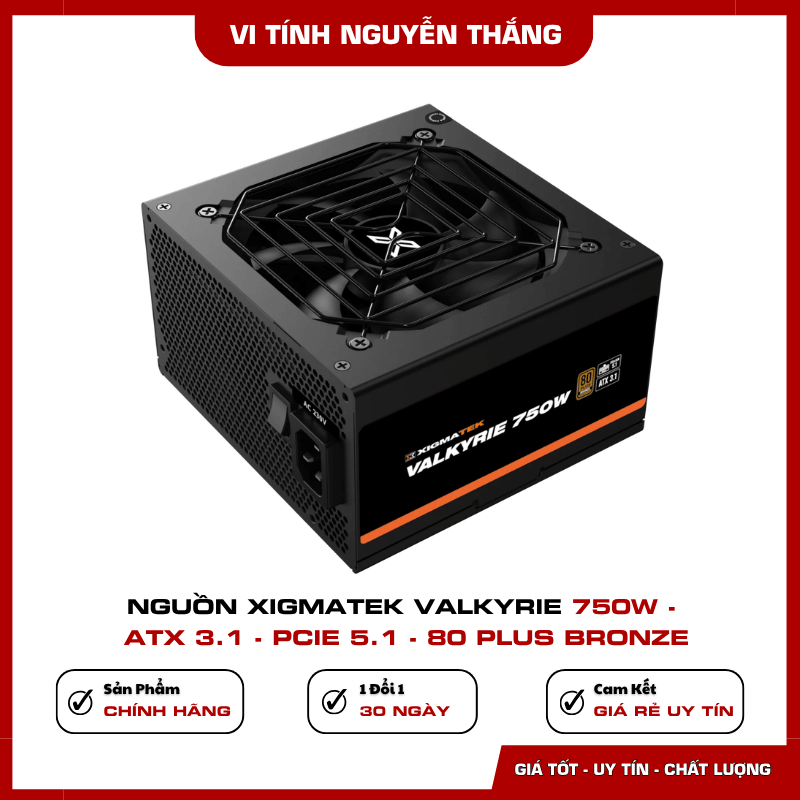 Nguồn Xigmatek Valkyrie 750W hỗ trợ PCIe 5.1