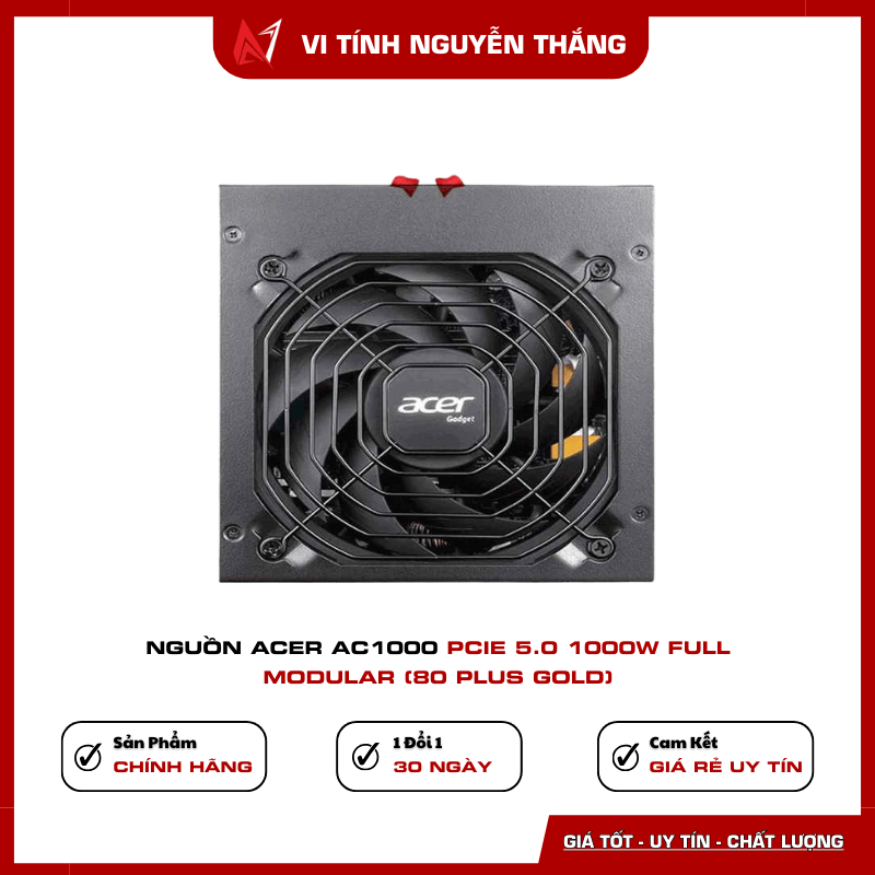 Nguồn Acer AC1000 PCIe 5.0 1000W Full Modular 80 Plus Gold