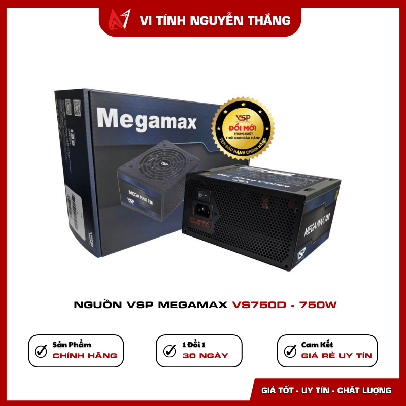 Nguồn VSP Megamax VS750D 750W cho PC gaming