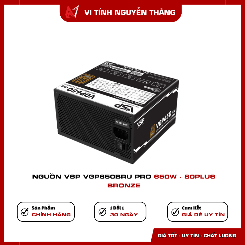 PSU VSP VGP650BRU PRO chuẩn 80Plus Bronze