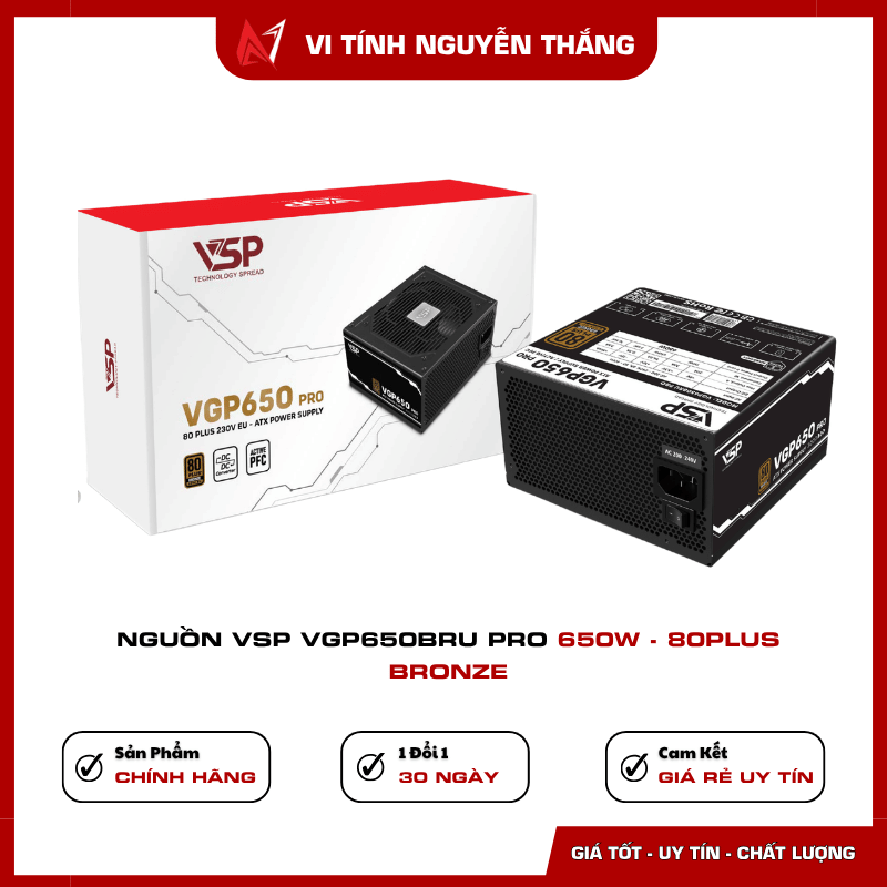 Nguồn VSP VGP650BRU PRO 650W 80Plus Bronze