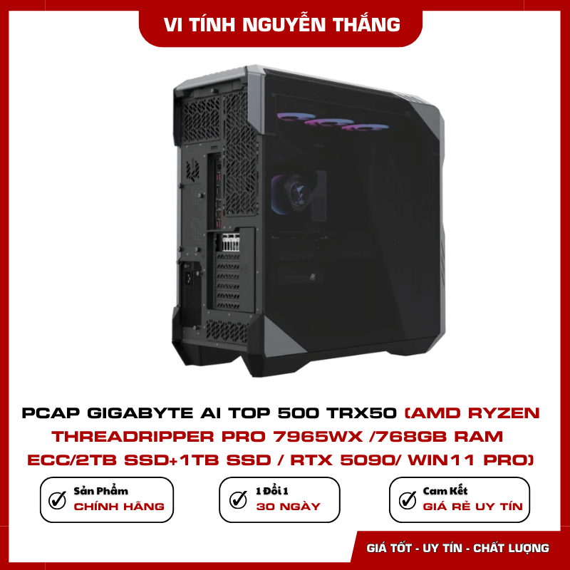 Card đồ họa NVIDIA GeForce RTX 5090 trên GIGABYTE AI TOP 500 TRX50