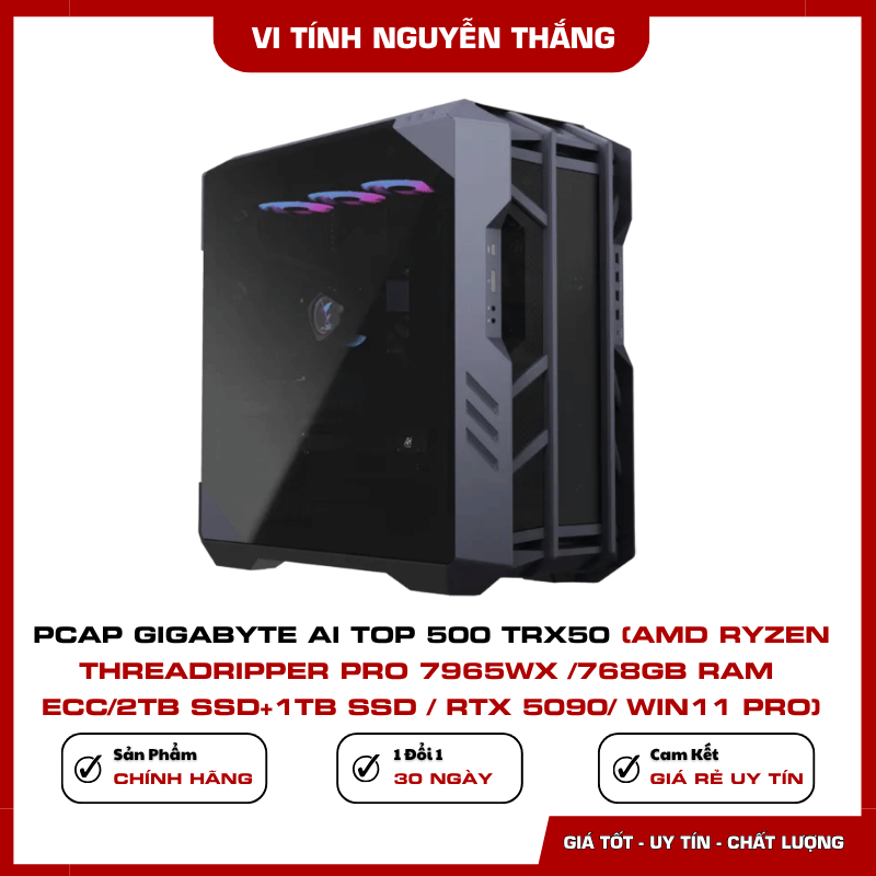 CPU AMD Ryzen Threadripper PRO 7965WX trên GIGABYTE AI TOP 500 TRX50