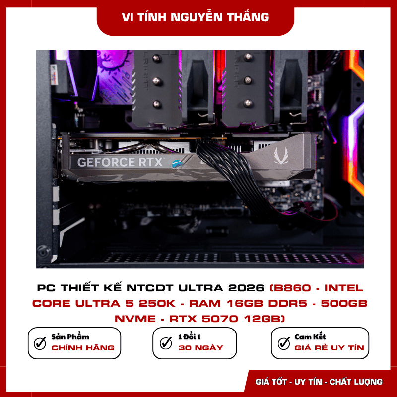 Intel Core Ultra 5 250K trên PC Thiết Kế NTCDT Ultra 2026
