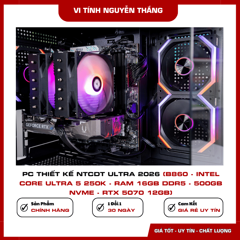 RAM 16GB DDR5 trên PC Thiết Kế NTCDT Ultra 2026