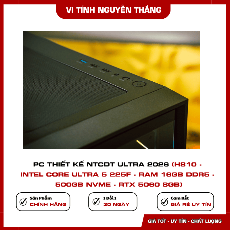 Card đồ họa RTX 5060 8GB trong cấu hình PC NTCDT Ultra 2026
