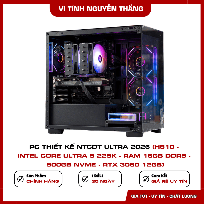 Card đồ họa RTX 3060 12GB trong cấu hình PC NTC Ultra 2026